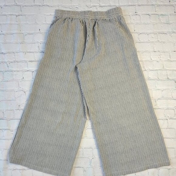 Max Studio wide leg cropped light weight flat front pants size M - Picture 9 of 12